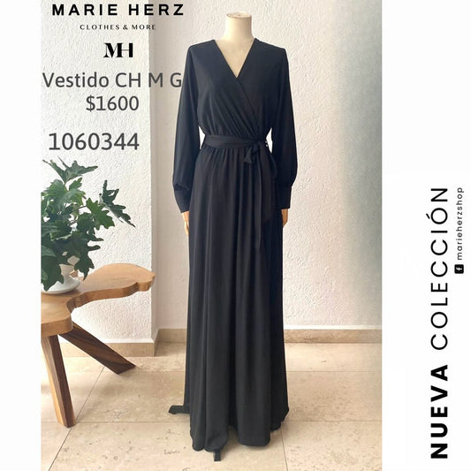 1060344  Maxivestido negro