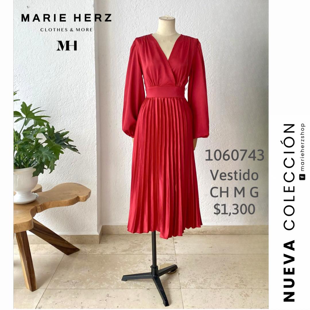 1060743  Vestido rojo tablas