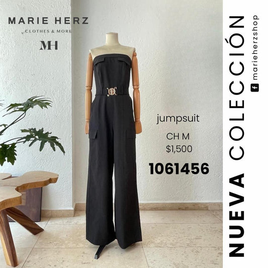 1061456  Jumpsuit negro cinturón