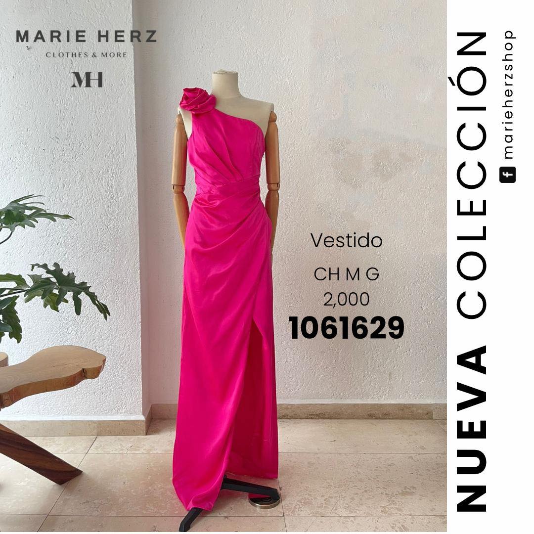 1061629  Vestido rosa flor