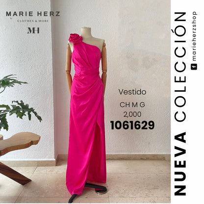 1061629  Vestido rosa flor