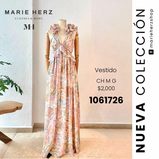 1061726  Vestido flores cut off