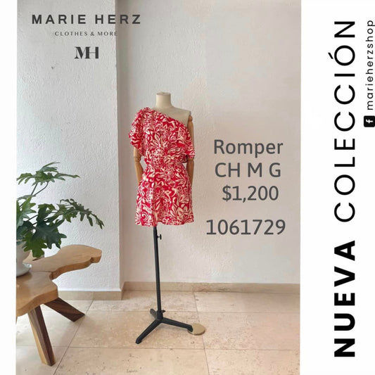 1061729  Jumpsuit estampado coral