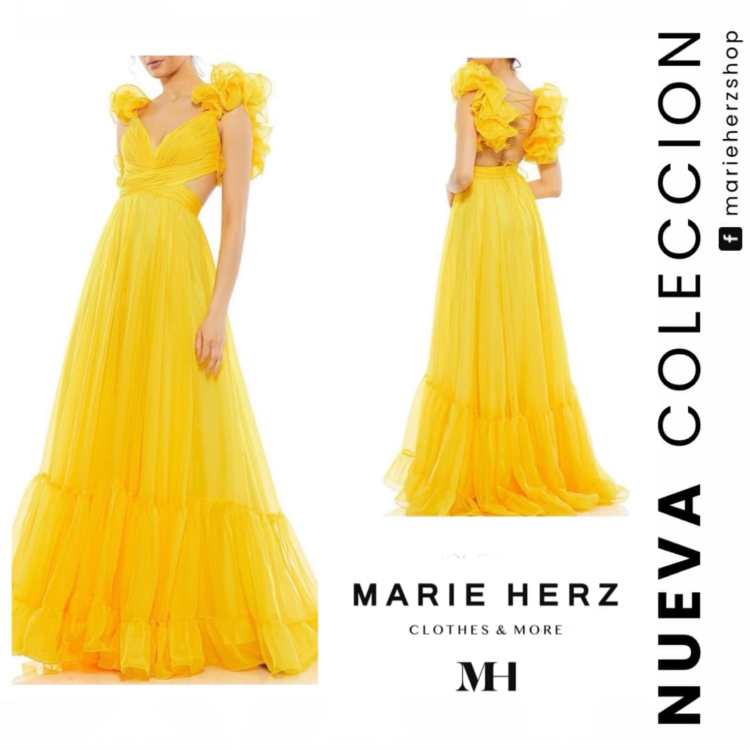 1061759  Vestido tul amarillo