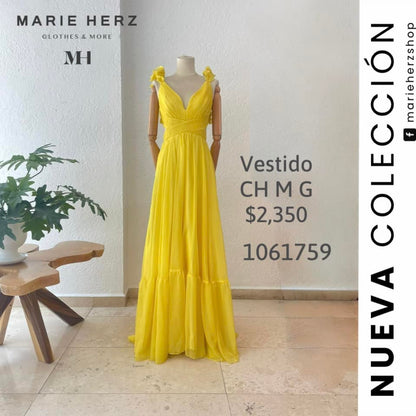 1061759  Vestido tul amarillo