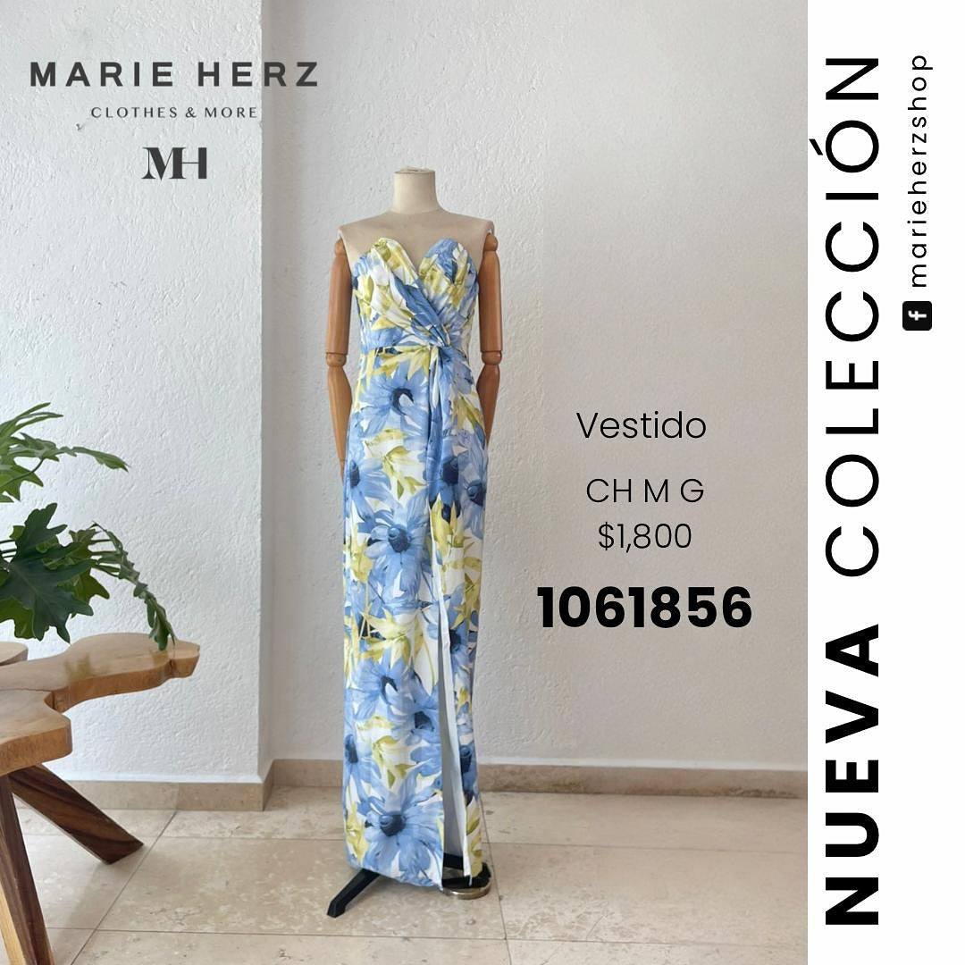 1061856  Vestido flores azules