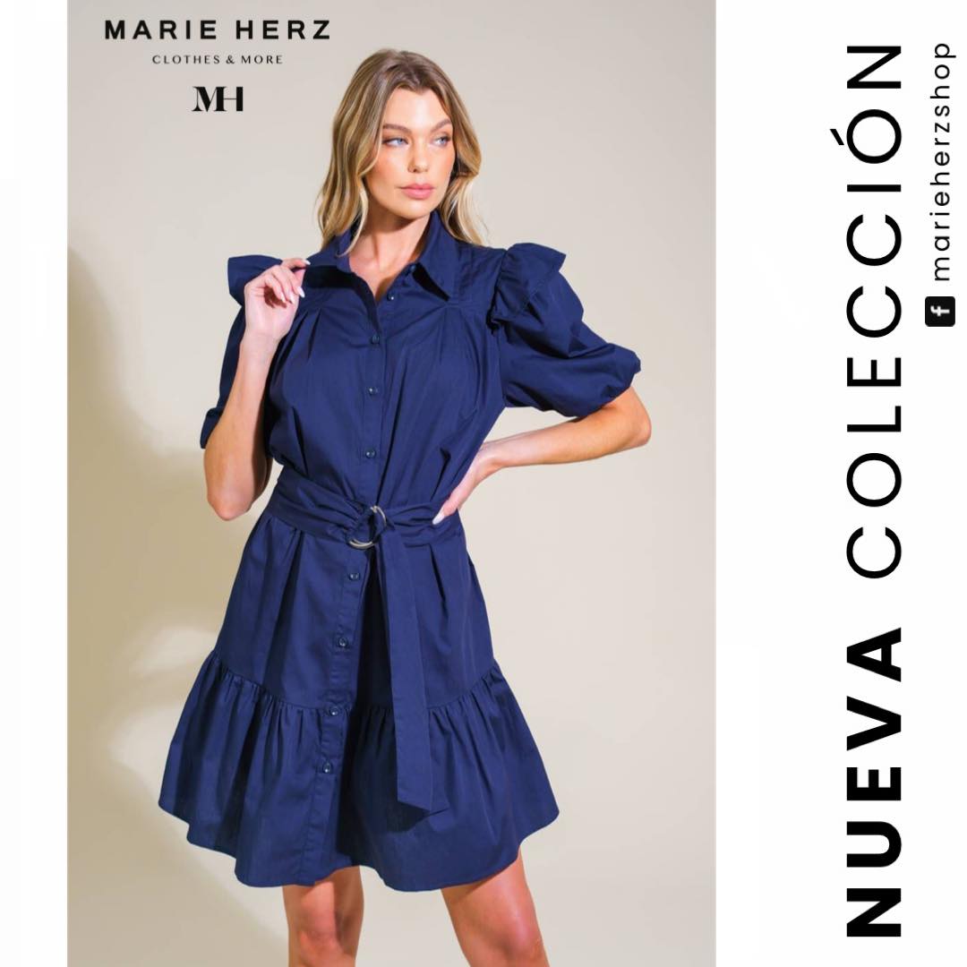 1061905  Vestido azul marino corto