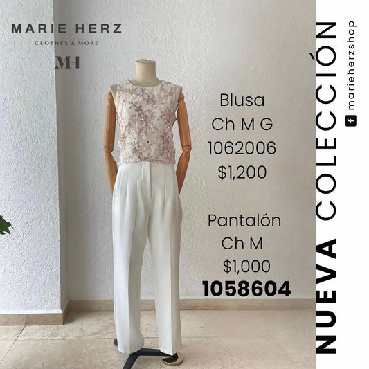 1062006  Blusa lentejuela beige