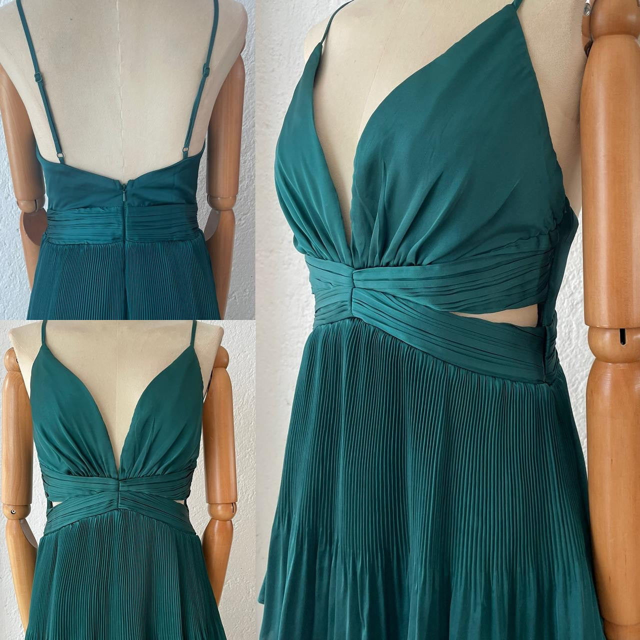 1062086  Vestido cut off verde