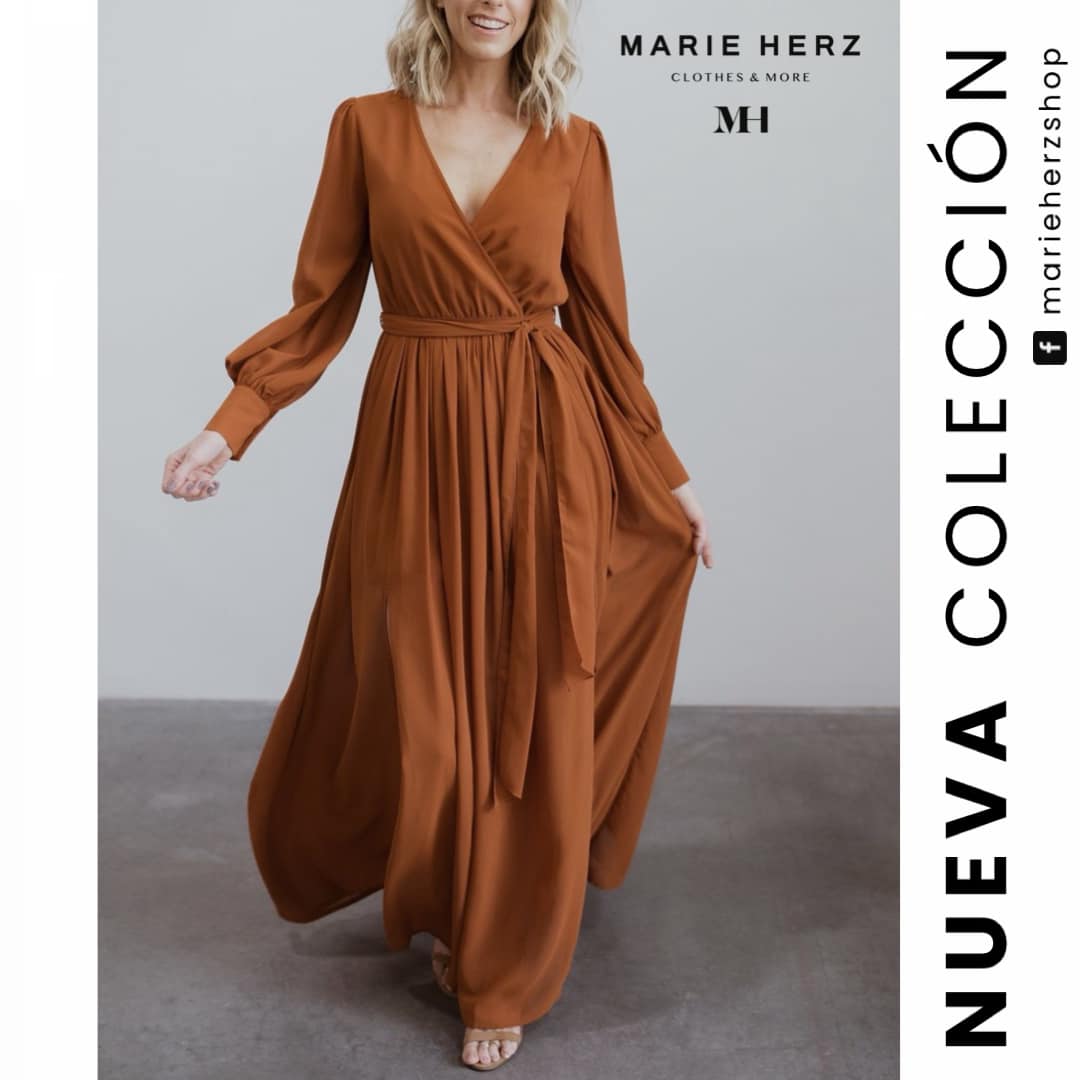 1062104  Maxivestido ocre