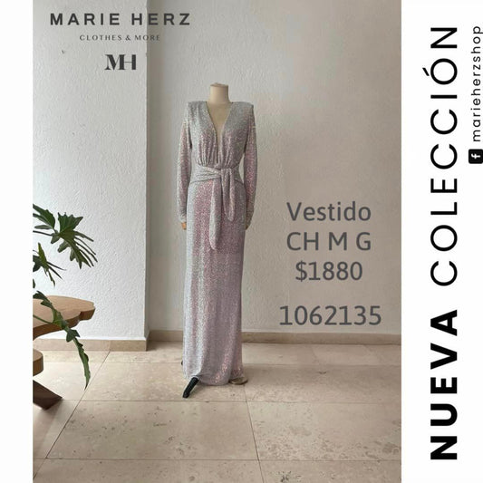 1062135  Vestido lentejuela lila