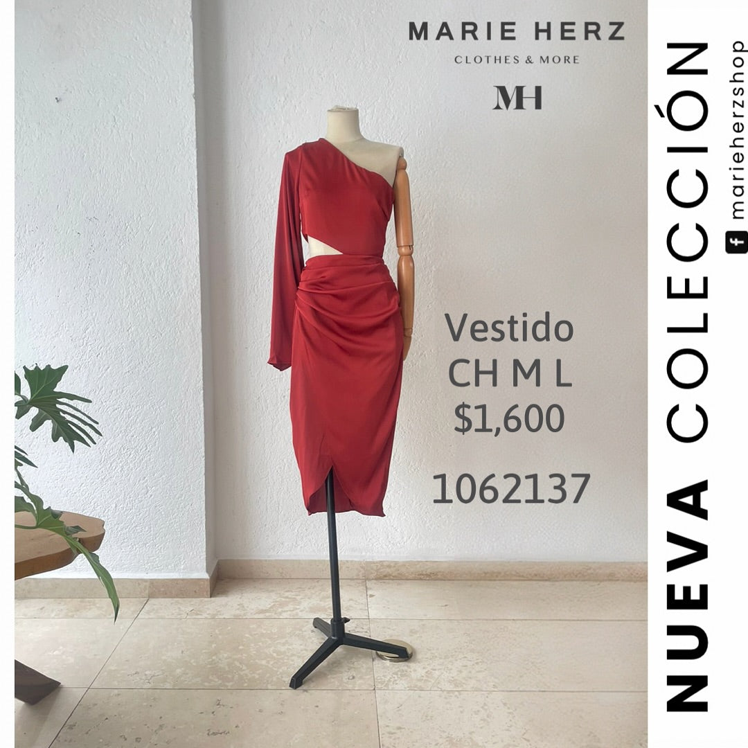 1062137  Vestido ladrillo corto