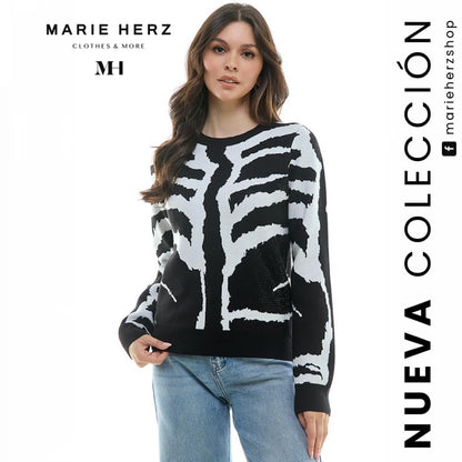 1062190  Sweater zebra brillos