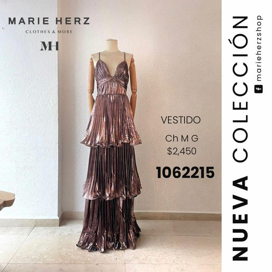 1062215  Vestido cobre platinado