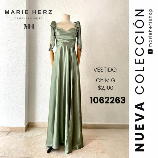 1062263  Vestido verde olive