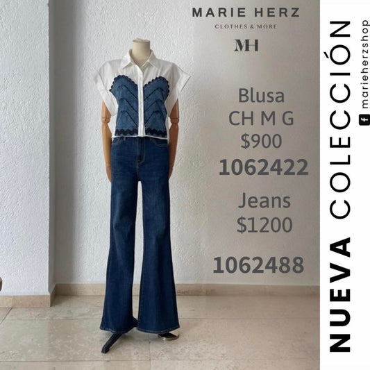 1062488  Jeans Azul Acampanados