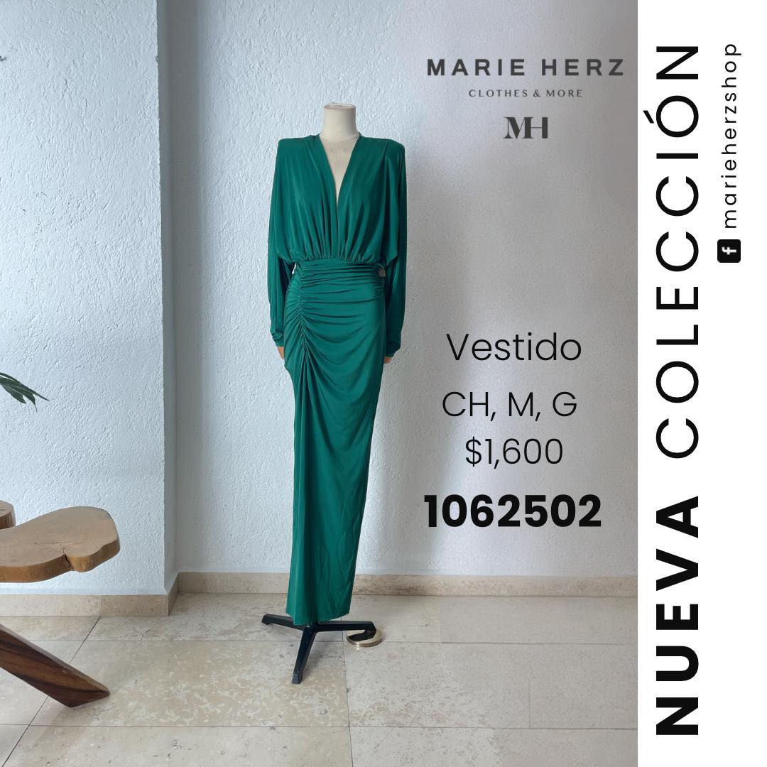 1062502  Vestido midi licra verde