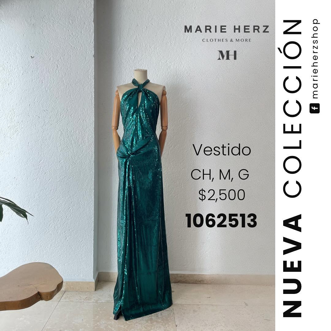 1062511  Vestido vino moño