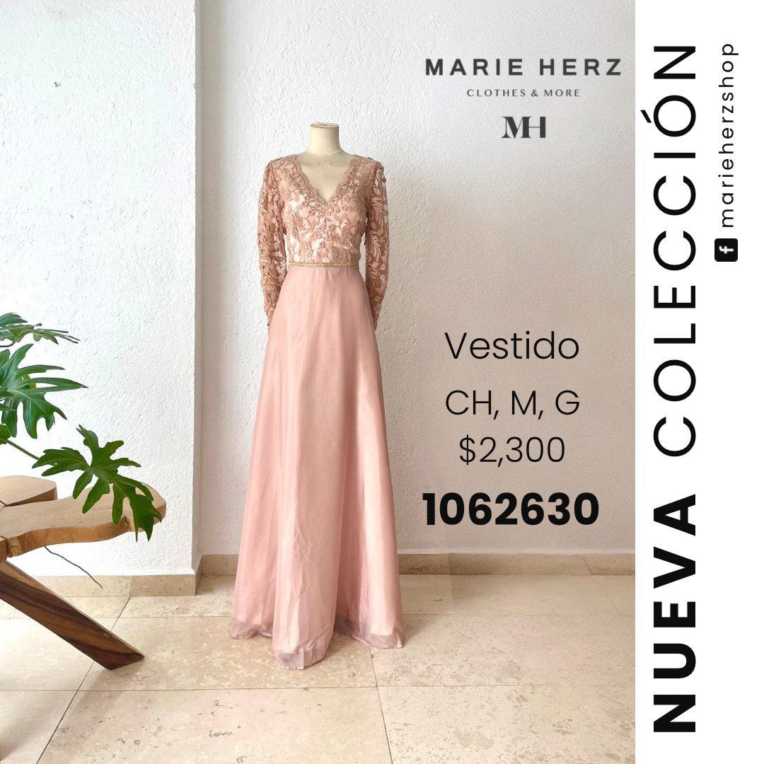 1062629  Vestido encaje palo de rosa