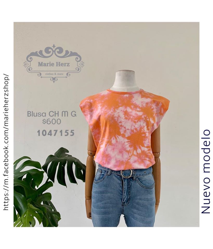 1047150 Blusa hombreras tie dye